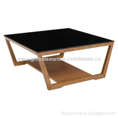 Element Square Coffee Table, Made of Tempered-glass, Measures 31.5 x 31.5 x 13.9-inch